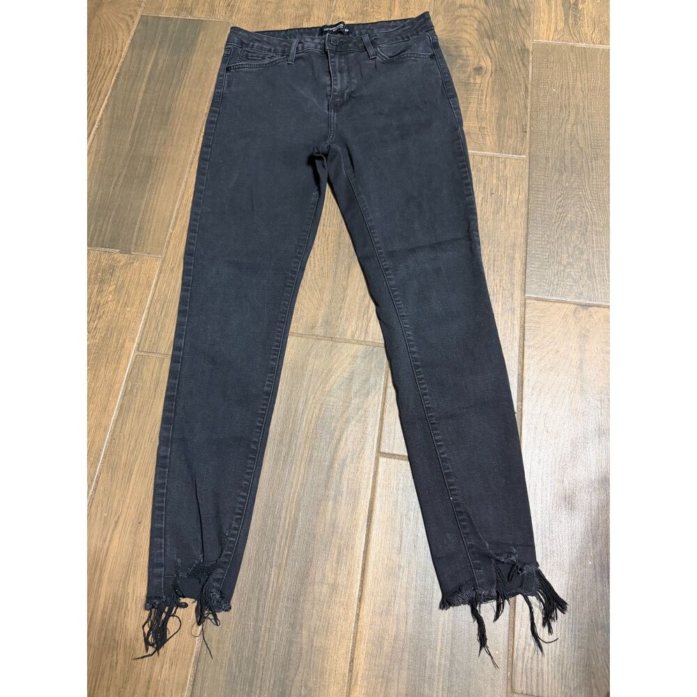 Just Black Denim with Distressed Ankle